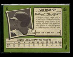 Back Of Card | Cal Raleigh Baseball Cards 2020 Topps Heritage Minor League