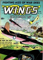 Wings Comics #34 (1943) Comic Books Wings Comics Prices