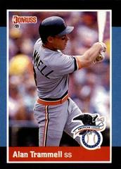 Alan Trammell Baseball Cards 1988 Panini Donruss All Stars Prices