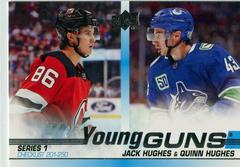 Jack Hughes, Quinn Hughes #250 Hockey Cards 2019 Upper Deck Prices