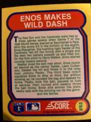Enos Makes Wild Dash #43 Baseball Cards 1988 Score Magic Motion Great Moments in Baseball Prices