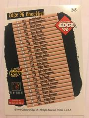 Back | Checklist Football Cards 1996 Collector's Edge