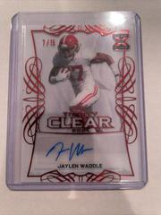 Jaylen Waddle [Red] #CA-JW1 Football Cards 2021 Leaf Trinity Clear Autograph Prices