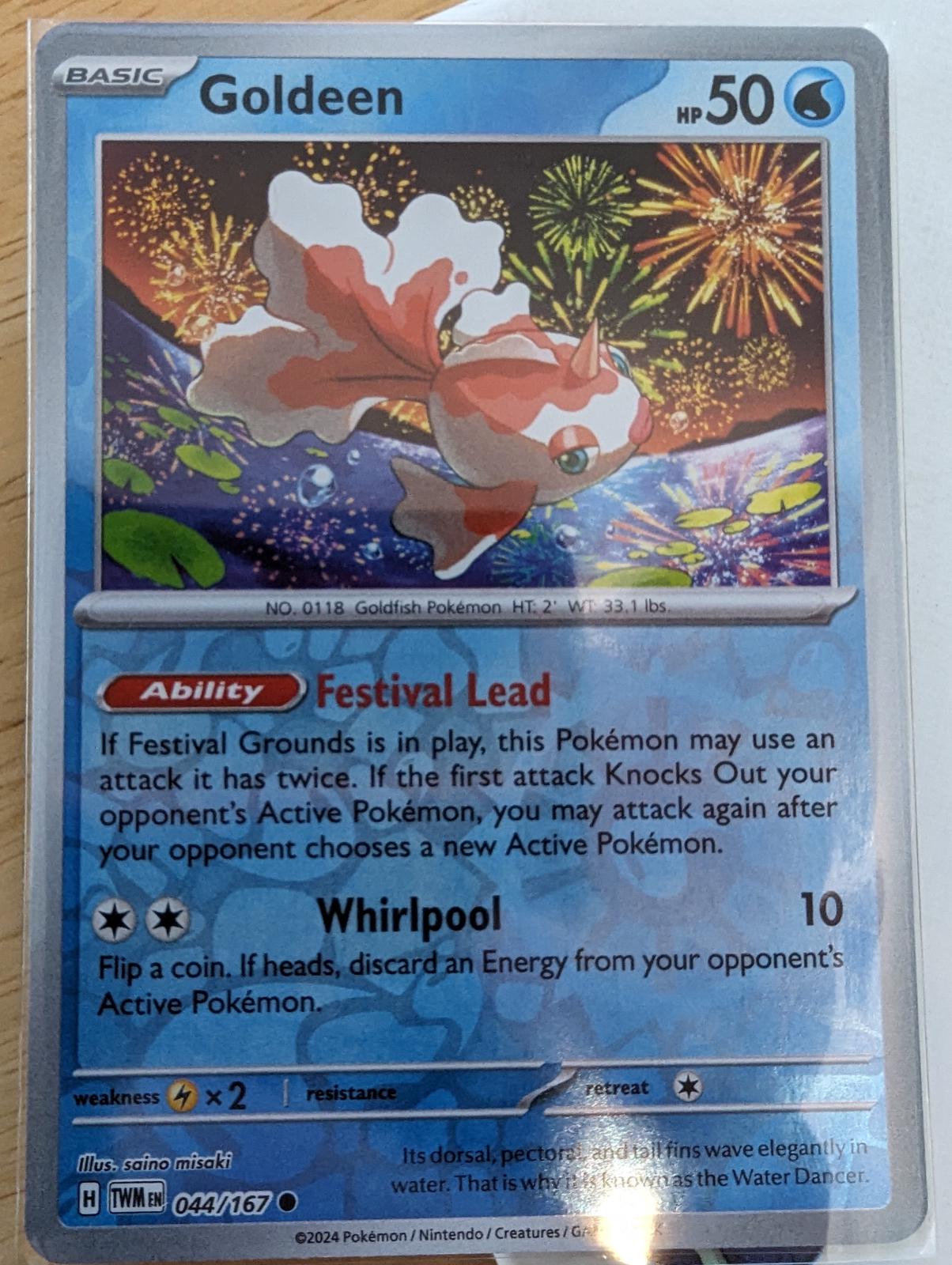 Goldeen [Reverse Holo] #44 Pokemon Twilight Masquerade