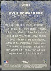 Back Of Card | Kyle Schwarber Baseball Cards 2018 Topps Legends in the Making