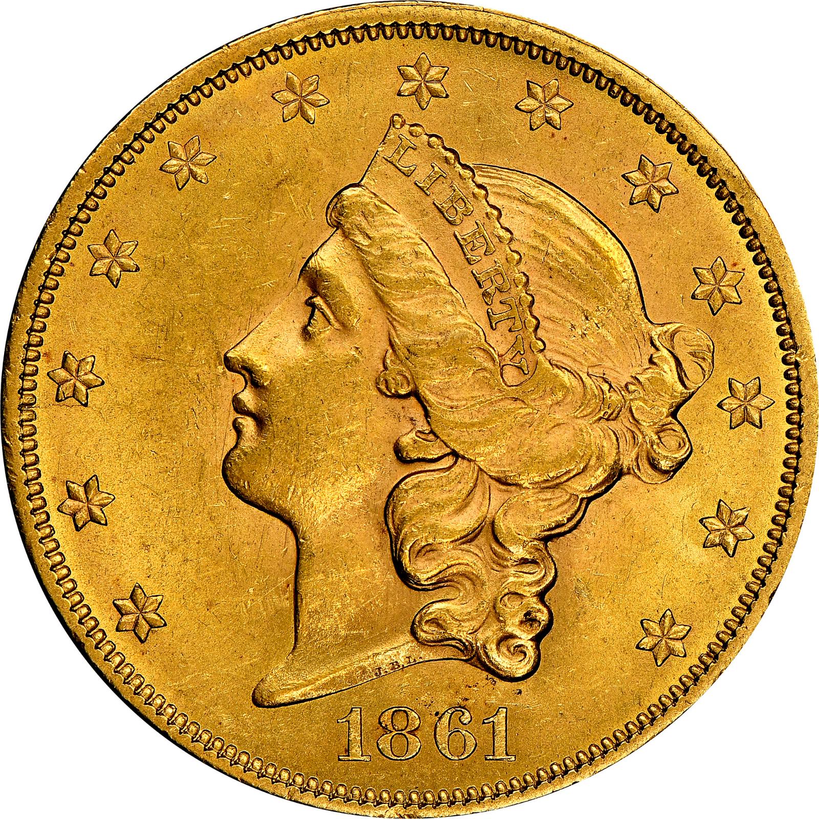 1861 [PROOF] Coins Liberty Head Gold Double Eagle