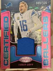 Jared Goff [Pink] #CBM-15 Football Cards 2023 Panini Certified Ballers Mirror Prices