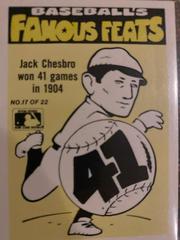 Braves/Jack Chesbro Baseball Cards 1986 Fleer Baseball's Famous Feats Prices