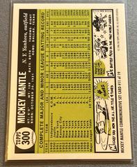 Back | 1961 Topps Reprint Baseball Cards 1996 Topps Mantle Reprint
