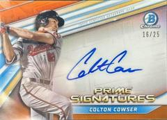 Colton Cowser [Orange] Baseball Cards 2022 Bowman Chrome Prime Signatures Prices