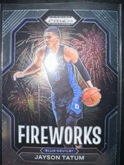 Jayson Tatum #20 Basketball Cards 2023 Panini Prizm Draft Picks Fireworks Prices