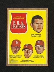 NL E. R. A. Leaders [Jhnsn/Wwrght/Hlday/Grcia] #56 Baseball Cards 2011 Topps Heritage Prices