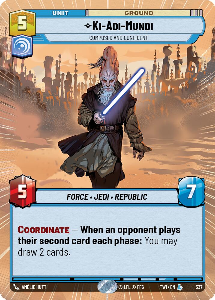 Ki-Adi-Mundi - Composed and Confident [Hyperspace Foil] #337 Star Wars Unlimited: Twilight of the Republic