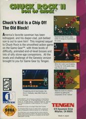 Chuck Rock II Son Of Chuck - Back | Chuck Rock II Son of Chuck Sega Game Gear