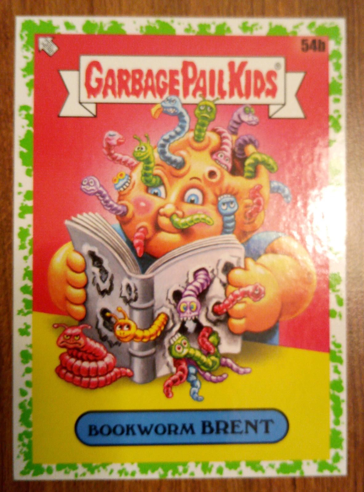 Bookworm Brent [Green] #54b Garbage Pail Kids Book Worms