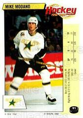 Mike Modano #91 Hockey Cards 1992 Panini Stickers Prices