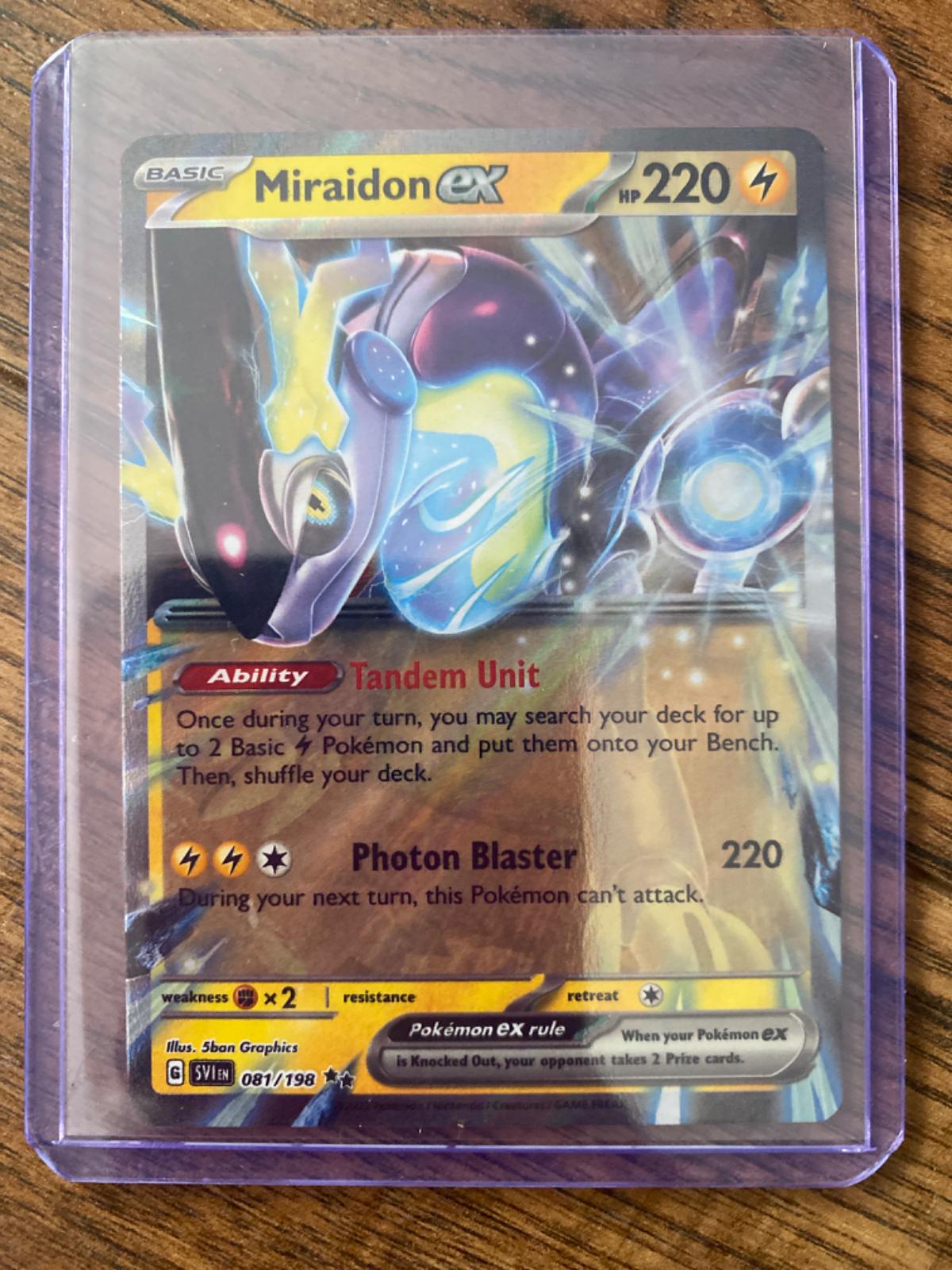 Miraidon ex Ungraded Pokemon Scarlet & Violet