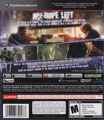 Back Cover | Resident Evil 6 Playstation 3