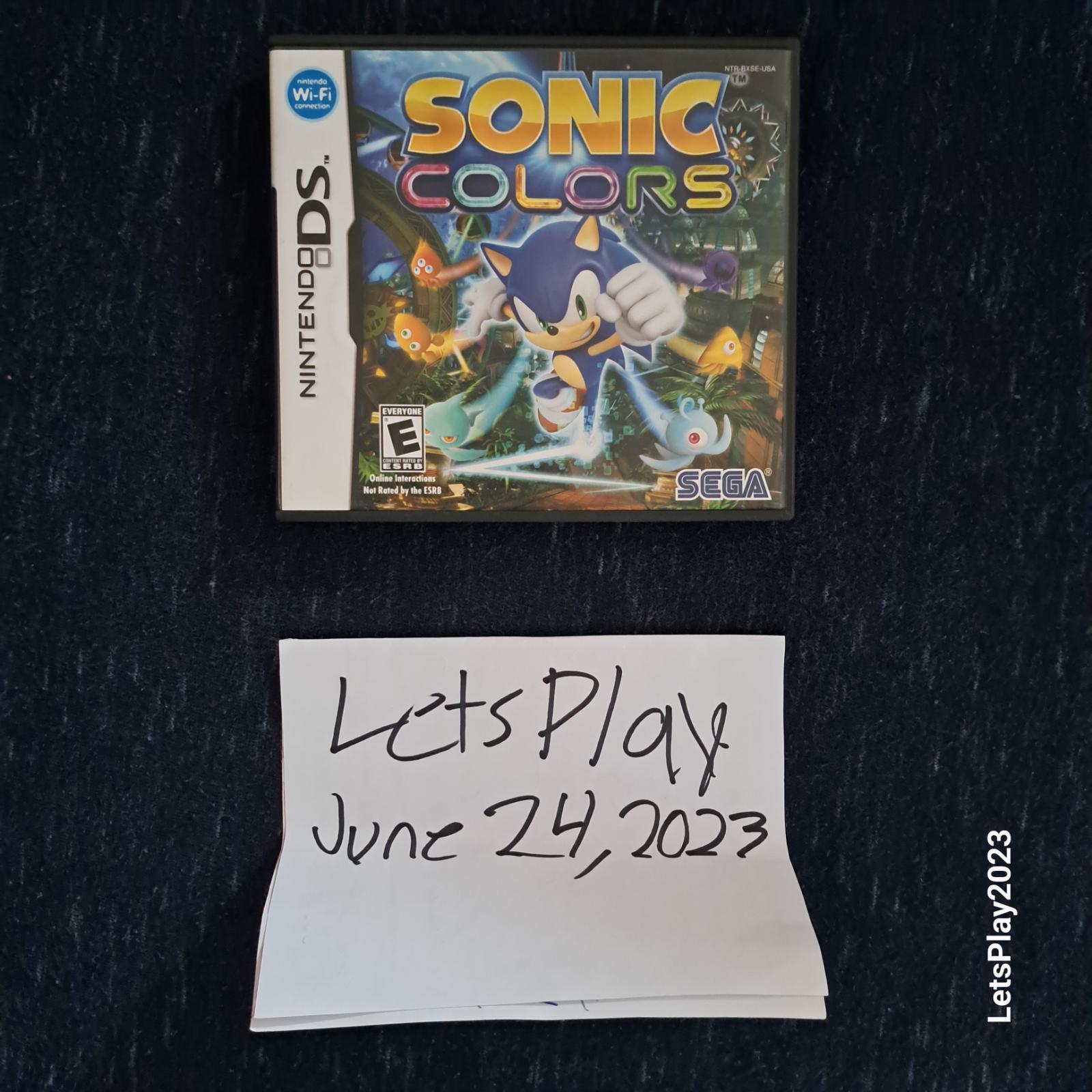 Sonic Colors Item, Box, and Manual Nintendo DS