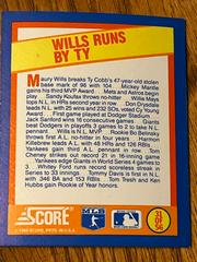 Wills Runs By Ty Baseball Cards 1989 Score Magic Motion Trivia A Year to Remember Prices
