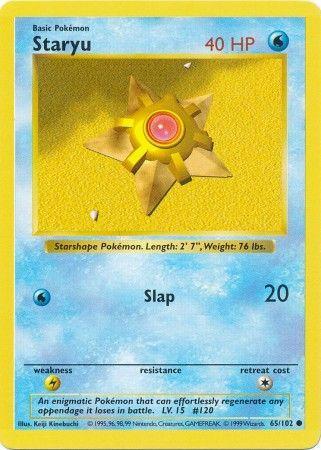 Staryu [Shadowless] #65 Pokemon Base Set