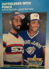 Outfielders With Punch [H. Baines, J. Barfield] #643 Baseball Cards 1987 Fleer Glossy Prices