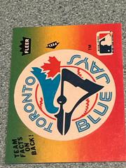 Blue Jays | Toronto Blue Jays Baseball Cards 1987 Fleer Team Stickers
