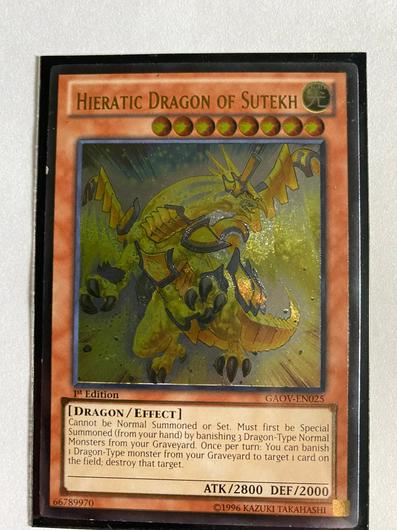 Hieratic Dragon of Sutekh [Ultimate Rare 1st Edition] GAOV-EN025 photo