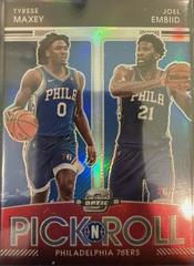 Joel Embiid, Tyrese Maxey Basketball Cards 2021 Panini Contenders Optic Pick n Roll Prices