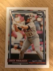 Chuck Knoblauch #103 Baseball Cards 1992 Topps '91 M.L. Debut Prices