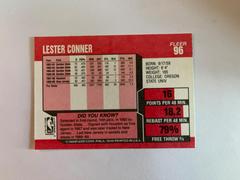 Back Of Card  | Lester Conner [Error] Basketball Cards 1989 Fleer