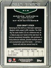 Back Of Card /299 | Aaron Maybin [White] Football Cards 2009 Bowman Draft