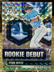 Evan White [Mosaic] #RD19 Baseball Cards 2021 Panini Mosaic Rookie Debut Prices