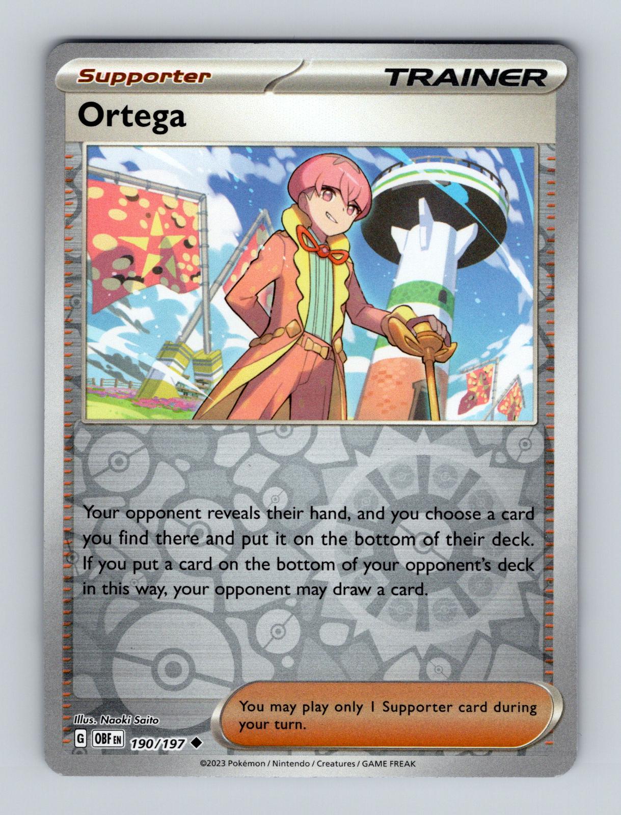 Ortega [Reverse Holo] #190 Pokemon Obsidian Flames