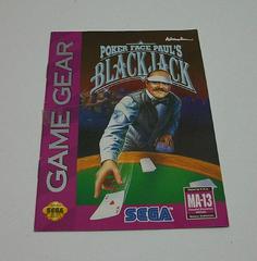 Poker Face Paul'S Blackjack - Manual | Poker Face Paul's Blackjack Sega Game Gear