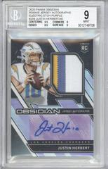 Justin Herbert [Jersey Autograph Electric Etch Purple] #204 Football Cards 2020 Panini Obsidian Prices