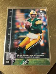 Front. Of Game Date Card | Brett Favre [Game Dated Foil] Football Cards 1997 Upper Deck