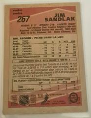 Backside | Jim Sandlak Hockey Cards 1989 O-Pee-Chee