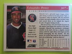 Reverse | Eduardo Perez Baseball Cards 1993 Score