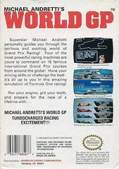 Michael Andretti'S World GP - Back | Michael Andretti's World GP NES