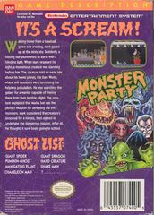 Monster Party - Back | Monster Party NES