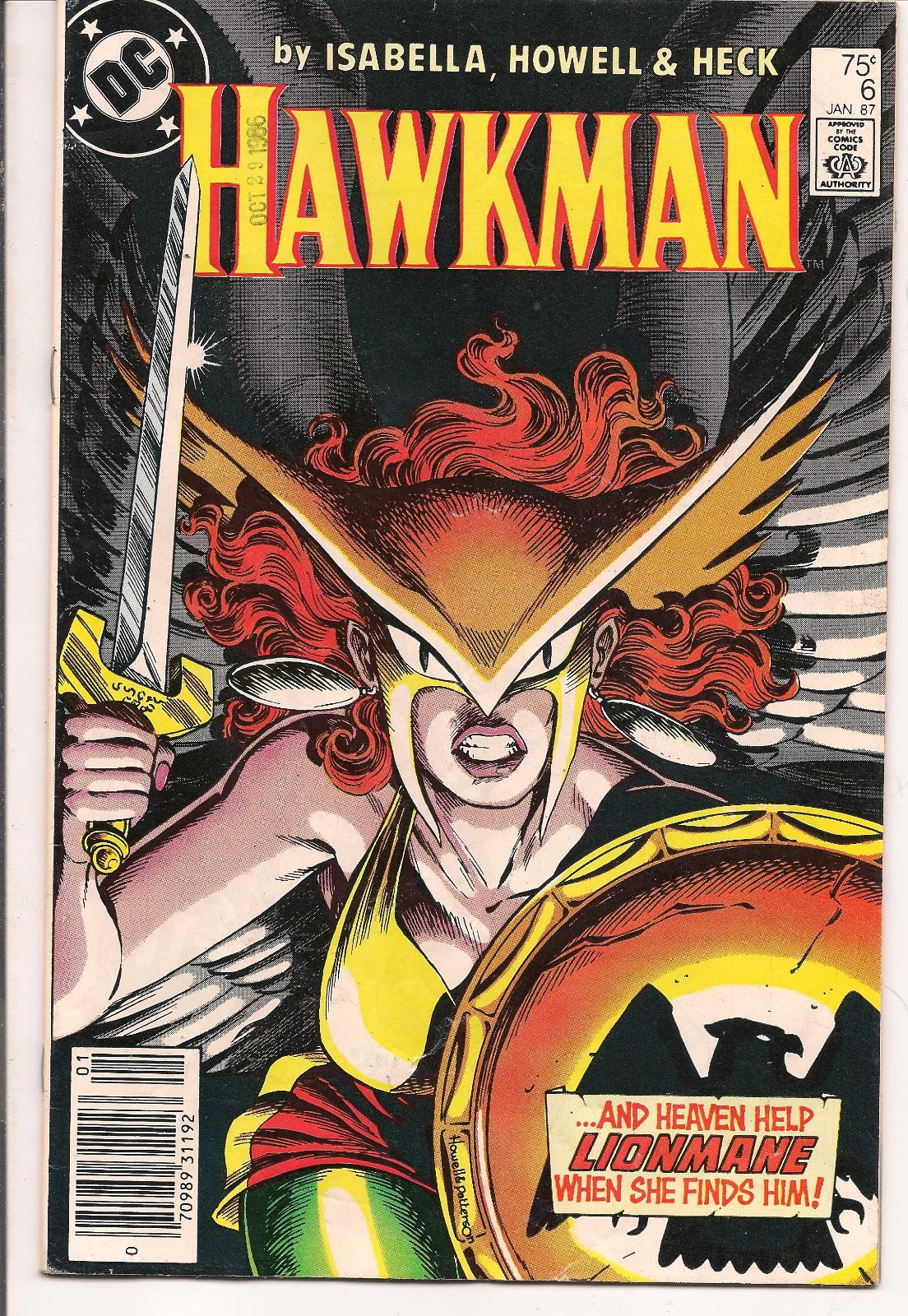 Hawkman [Newsstand] #6 (1987) Comic Books Hawkman