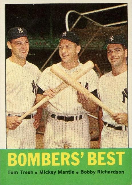 Outlet MICKEY MANTLE BOMBERS’ BEST 1963 TOPPS CARD #173 EX NEW YORK YANKEES RICHARDSON