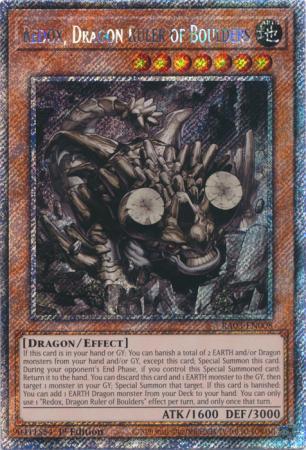 Redox, Dragon Ruler of Boulders [Platinum Secret Rare] RA03-EN008 YuGiOh Quarter Century Bonanza