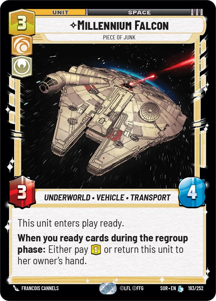 Millennium Falcon #193 Star Wars Unlimited: Spark of Rebellion