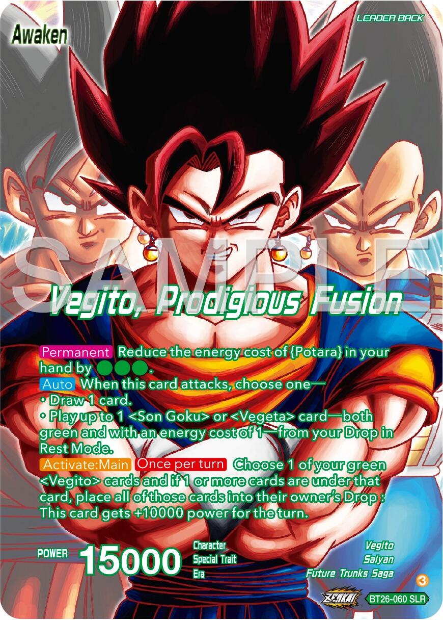 Son Goku & Vegeta // Vegito, Prodigious Fusion [Alternate Art] BT26-060 Dragon Ball Super Ultimate Advent