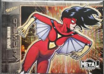 Spider-Woman #AW-7 2024 SkyBox Metal Universe Avengers Arc Weld