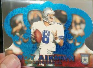 Troy Aikman [Blue] #CR-100 Football Cards 1996 Pacific Crown Royale