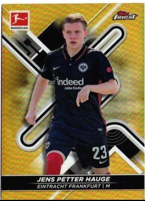 Jens Petter Hauge [Refractor] #51 Soccer Cards 2021 Topps Finest Bundesliga