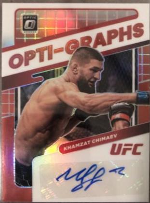 Khamzat Chimaev [Red] #OG-KCH Ufc Cards 2022 Panini Donruss Optic UFC Opti Graphs